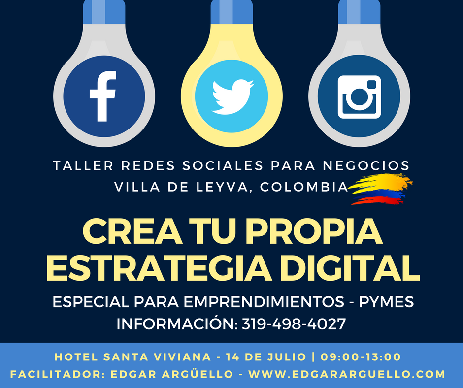 Taller Redes Sociales Villa de Leyva Colombia