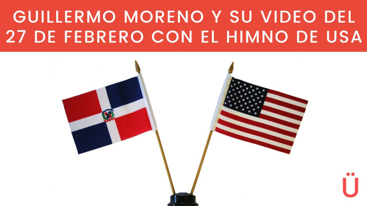 Guillermo moreno y su video con el himno de los Estados Unidos.