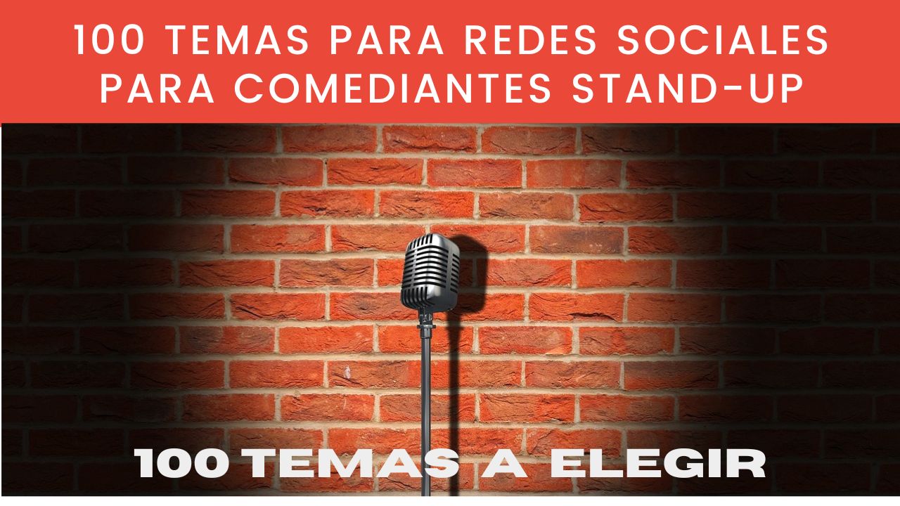 100 ideas para redes sociales y marketing para comediantes stand up comedians