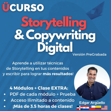 Curso pregrabado Storytelling y Digital Copywriting - como mejorar engagement redes sociales